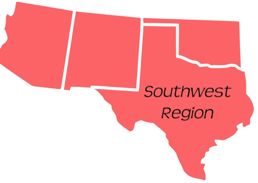 Southwest region capitals
